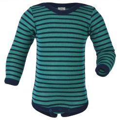Engel - Baby Body L/S mit Druckknöpfen geringelt -Sous-vêtements mérinos Soldes engel baby body l s mit druckknoepfen geringelt 1