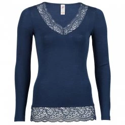 Engel - Women's Shirt L/S mit Spitze - Sous-vêtement en soie