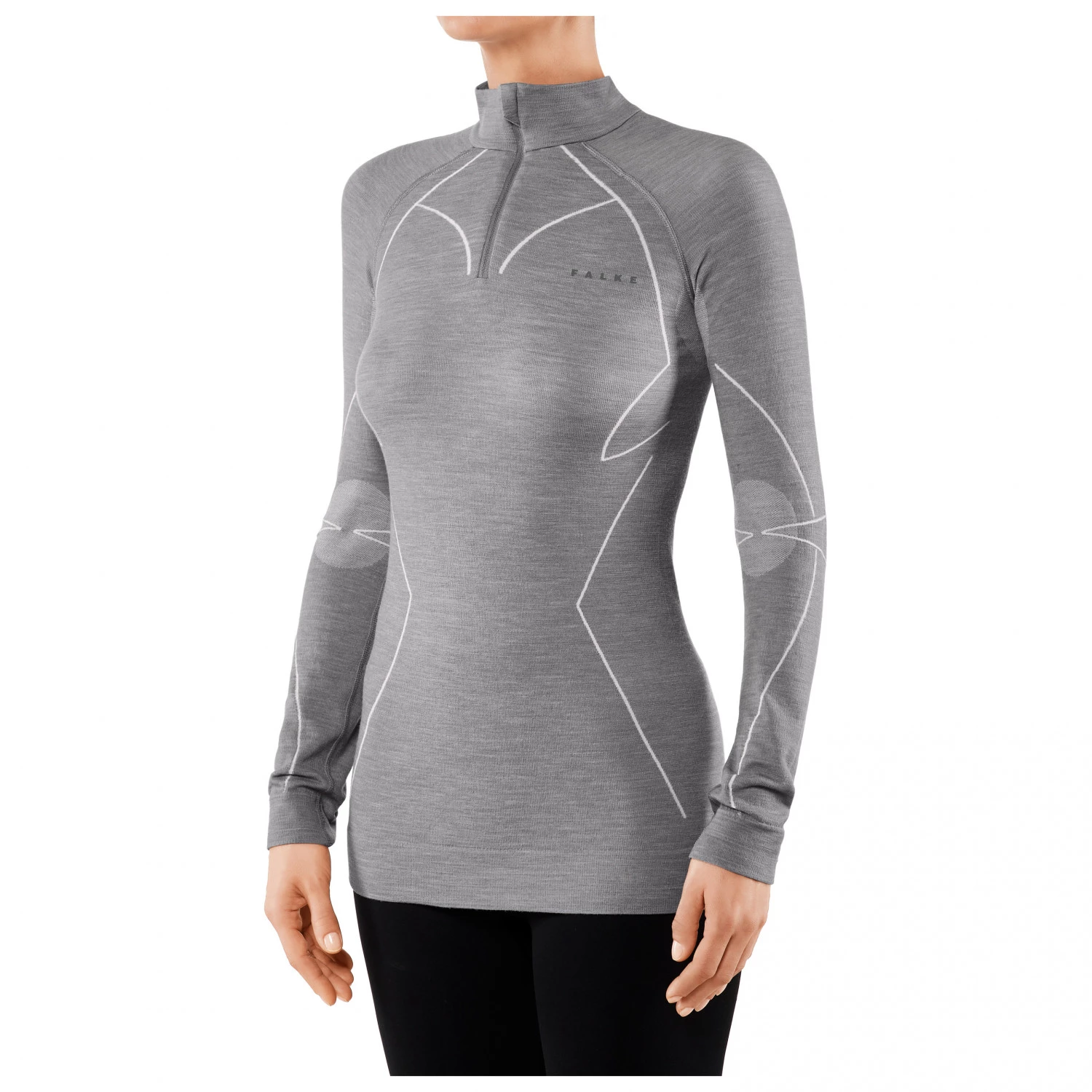 Falke - Women's Wool-Tech Zip Shirt - Sous-vêtement mérinos 4 Falke - Women's Wool-Tech Zip Shirt - Sous-vêtement mérinos – Image 2