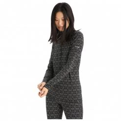 Icebreaker - Women's 250 Vertex L/S Half Zip Alpine Geo - Sous-vêtement mérinos -Sous-vêtements mérinos Soldes icebreaker womens 250 vertex l s half zip alpine geo sous vetement merinos detail 5