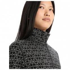 Icebreaker - Women's 250 Vertex L/S Half Zip Alpine Geo - Sous-vêtement mérinos -Sous-vêtements mérinos Soldes icebreaker womens 250 vertex l s half zip alpine geo sous vetement merinos detail 6