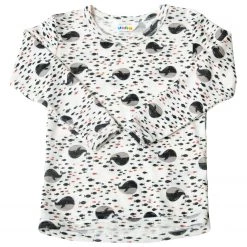 Joha - Kid's 4027 Shirt with Long Sleeves Wool/Silk Print - T-shirt en laine mérinos