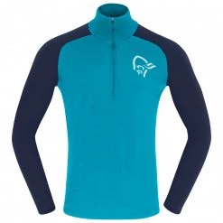 Norrøna - Norrøna pureUll Zip Neck - Pull en laine mérinos -Sous-vêtements mérinos Soldes norroena norroena pureull zip neck pull en laine merinos 1