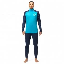 Norrøna - Norrøna pureUll Zip Neck - Pull en laine mérinos -Sous-vêtements mérinos Soldes norroena norroena pureull zip neck pull en laine merinos detail 3