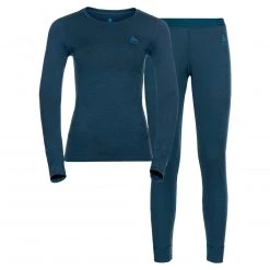 Odlo - Women's Set Long Merino 200 - Sous-vêtement mérinos -Sous-vêtements mérinos Soldes odlo womens set long merino 200 sous vetement merinos 2