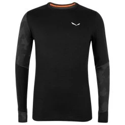 Salewa - Cristallo Warm AMR L/S Tee - Sous-vêtement mérinos -Sous-vêtements mérinos Soldes salewa cristallo warm amr l s tee sous vetement merinos 1
