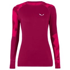 Salewa - Women's Cristallo Warm AMR L/S Tee - Sous-vêtement mérinos -Sous-vêtements mérinos Soldes salewa womens cristallo warm amr l s tee sous vetement merinos 2