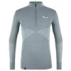 Salewa - Zebru Med Warm AMR Half Zip Tee - Sous-vêtement mérinos -Sous-vêtements mérinos Soldes salewa zebru med warm amr half zip tee sous vetement merinos