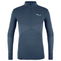 Salewa - Zebru Med Warm AMR Half Zip Tee - Sous-vêtement mérinos -Sous-vêtements mérinos Soldes salewa zebru med warm amr half zip tee sous vetement merinos 2