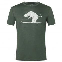 Super.natural - Skiing Bear Tee - T-shirt en laine mérinos -Sous-vêtements mérinos Soldes supernatural skiing bear tee t shirt en laine merinos 1