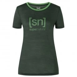 Super.natural - Women's The Essential Logo Tee - T-shirt en laine mérinos -Sous-vêtements mérinos Soldes supernatural womens the essential logo tee t shirt en laine merinos 3